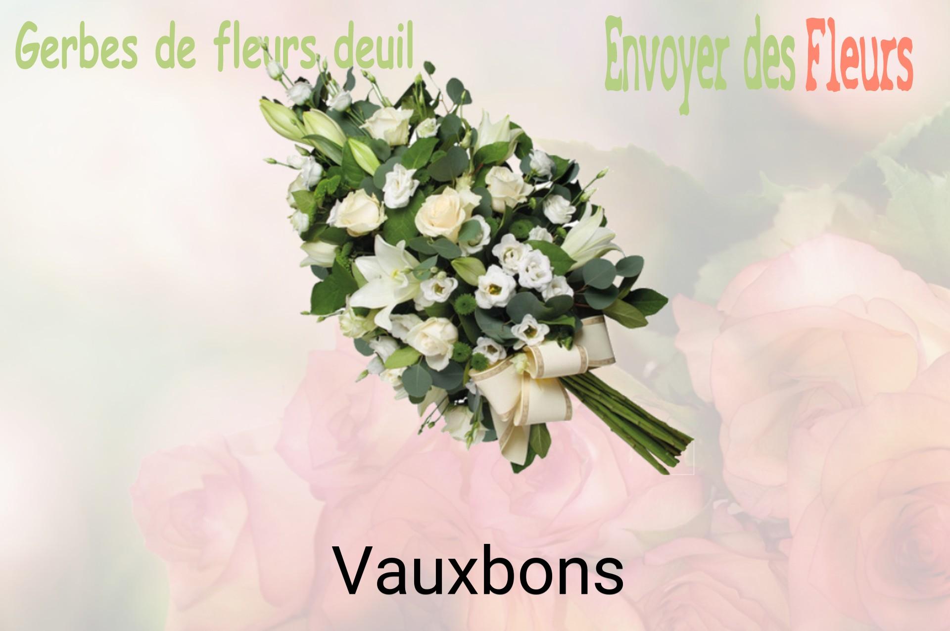 Gerbe de fleurs de deuil livrée à Vauxbons